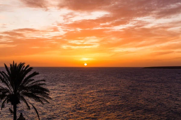 Tenerife Kanarya Adası Spanya Atlantik Okyanusunda Güneş Batıyor — Stok fotoğraf