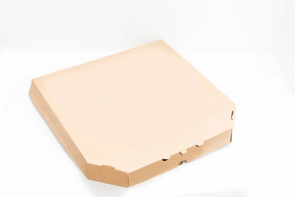Beyaz Arkaplanda Izole Edilmiş Pizza Kutusu — Stok fotoğraf