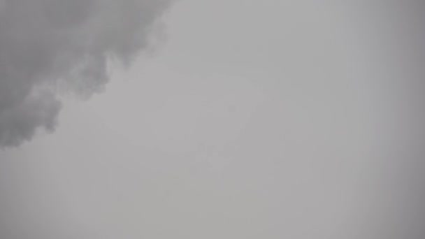 Глобальное Потепление Токсичный Дым Дымовой Промышленности Дым Дымовой Трубы Облако — стоковое видео
