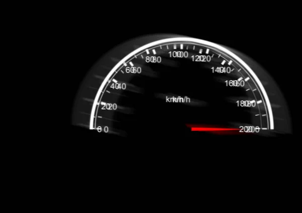 Illustration du compteur de vitesse sur fond noir — Photo