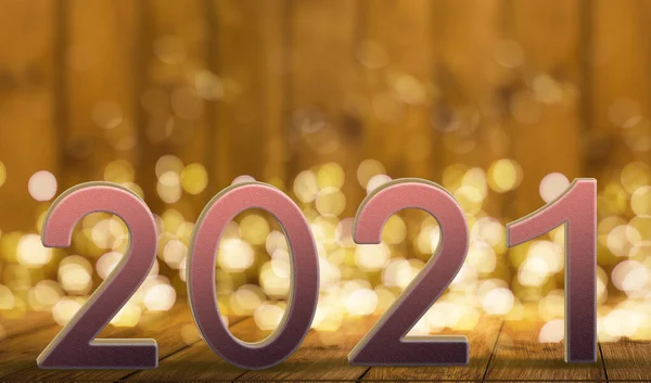 Year 2021 numbers on Golden bokeh background New year mood, Christmas, greeting card, new year background