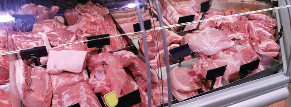 Selection of quality meat at a butcher shop