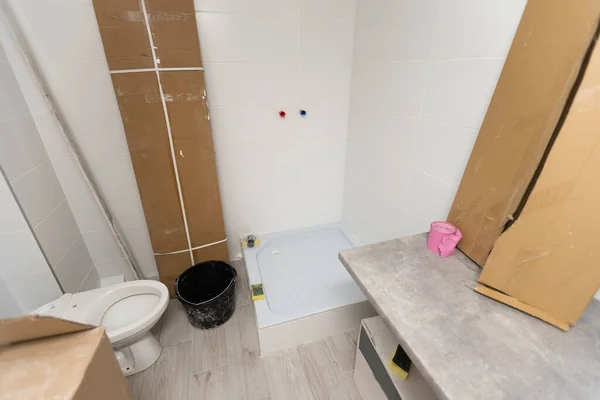 Baño Demolición y Renovación, renovación en el baño —  Fotos de Stock