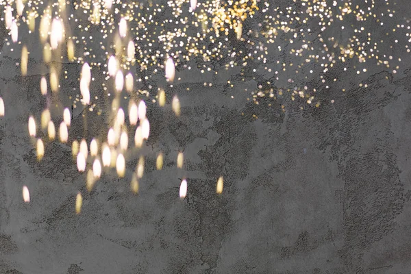 Огни Золотого Боке Каменном Фоне — стоковое фото