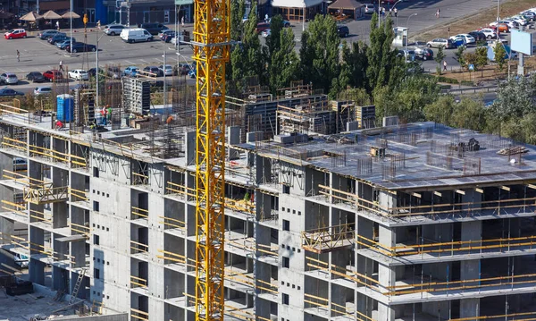 Großbaustelle Mit Kränen — Stockfoto