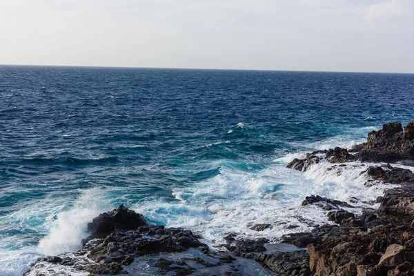 Oceano Atlântico Costa Selvagem Tenerife Ilhas Canárias Espanha — Fotografia de Stock