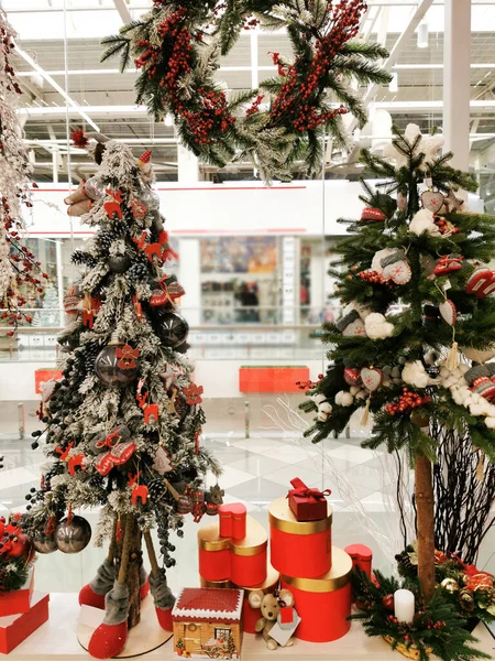 Weihnachtskiefer im Foyer — Stockfoto