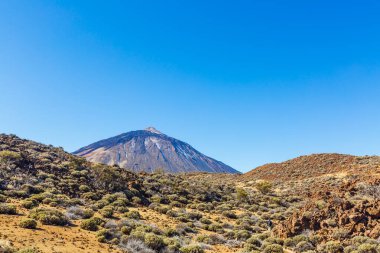 Lav akıntısı Teide Dağı volkanı, Teide Ulusal Parkı, Tenerife, Kanarya Adaları, İspanya