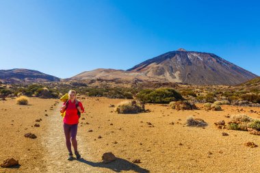 Lav akıntısı Teide Dağı volkanı, Teide Ulusal Parkı, Tenerife, Kanarya Adaları, İspanya