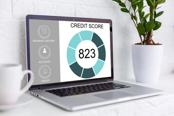 Credit Score Concepto de Economía Bancaria Financiera — Foto de Stock