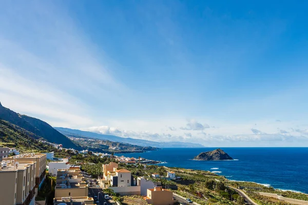 西班牙特内里费岛大西洋海岸Garachico村的空中景观 — 图库照片