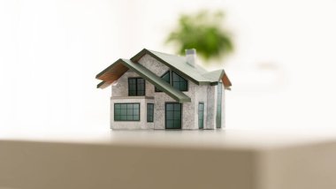 mimari, bina, inşaat, emlak ve emlak konsepti - ev veya ev modelini kapat.