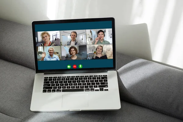 Group Friends Video Chat Connection Concept — Stock Photo, Image