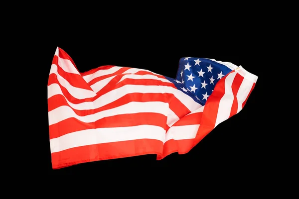 De vlag van de Verenigde Staten van Amerika op een gele achtergrond — Stockfoto