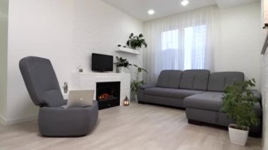 Mimari, modern bir evin içi, oturma odası.