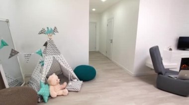 Mimari, modern bir evin içi, oturma odası.