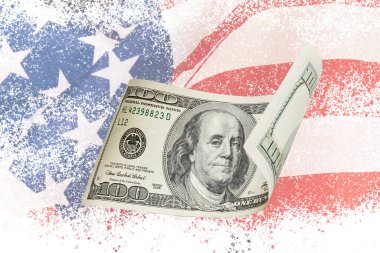 Amerikan bayrağına karşı dolar, ekonomi, finans, ABD, para.