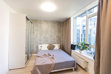 İç tasarım: Büyük modern yatak odası