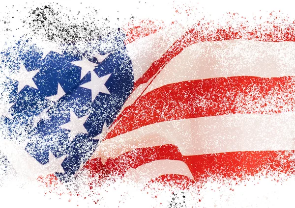 Amerikaanse vlag vintage textuur achtergrond — Stockfoto