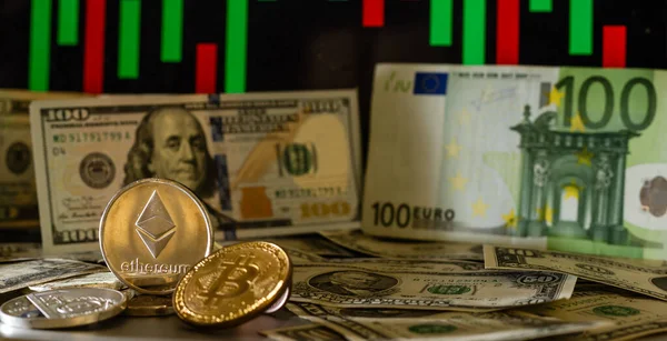 Parlak Ethereum şifreleme para birimi arkaplanı