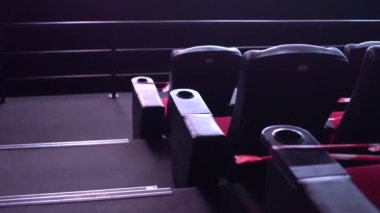 Boş sinema koltukları, boş sinema salonu.,