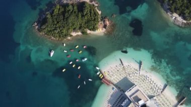 İHA 'dan Arnavutluk' un Ksamil kentine hava görüntüsü