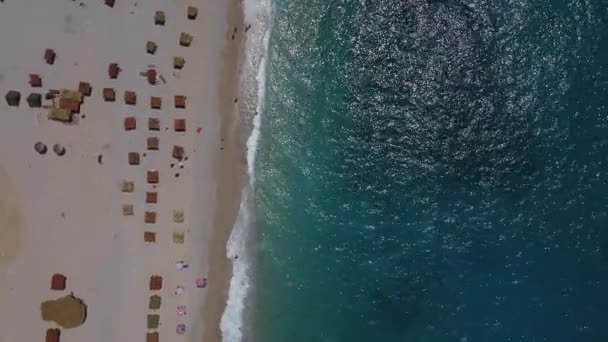 Вид на пляж Джипе, Албания — стоковое видео