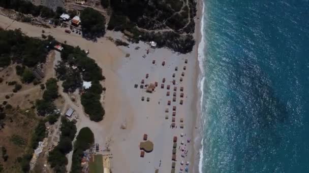Άποψη της παραλίας Gjipe, Αλβανία — Αρχείο Βίντεο