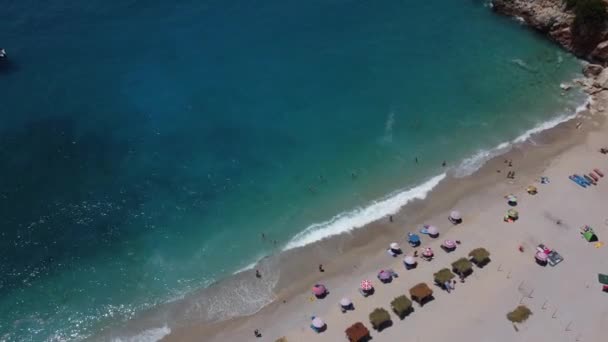 Spiaggia di Gjipe, famosa spiaggia in Albania — Video Stock