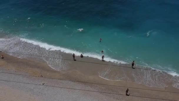 Uitzicht op het strand van Gjipe, Albanië — Stockvideo