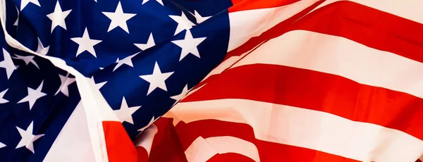 Κόκκινη, λευκή και μπλε αμερικανική σημαία για την Ημέρα Μνήμης ή Βετεράνων φόντο ημέρας — Φωτογραφία Αρχείου