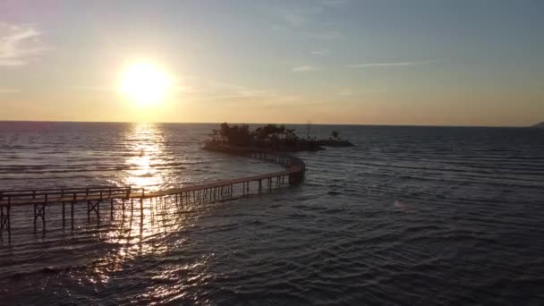 Scenic sunset over Ioninan sea közel Durres Albánia — Stock videók