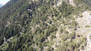 Arnavutluk 'un dağlarında yol.