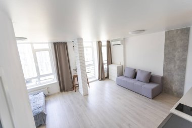 Dairenin mutfak ve oturma odası.