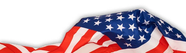Κοντινό πλάνο του κυματίζει εθνική αμερικανική σημαία ΗΠΑ. — Φωτογραφία Αρχείου