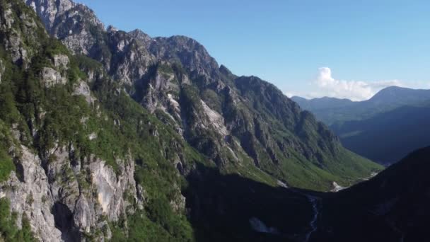 Piękne góry w Alpach Albańskich, theth Park Narodowy — Wideo stockowe