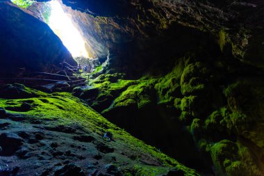 Tanrı Zeus doğduğum eski Minoan kutsal Psychro mağara. Crete, Yunanistan