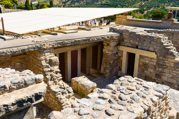 Minoan uygarlığı ve insanlar, Girit, Yunanistan olmadan Kandiye, kültür Knossos Sarayı — Stok fotoğraf