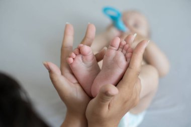 Minik Bebek ayaklar bir close-up