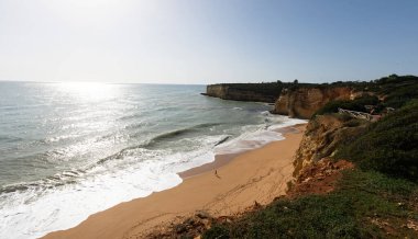 Portekiz, Algarve 'deki Porches' da güzel Praia Nova. Yüksek kalite fotoğraf