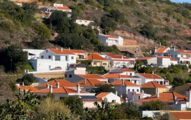 Alte köyünün manzarası, Algarve bölgesi, Portekiz. Yüksek kalite fotoğraf