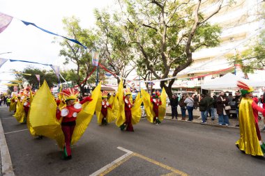Loule, Portekiz, 15.02.2026 Renkli Karnaval Festivali katılımcıları Loule City, Portekiz. Yüksek kalite fotoğraf