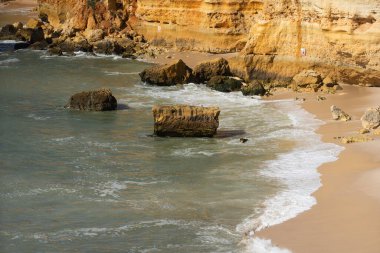 Lagoa do Pau plajı manzarası. Yüksek kalite fotoğraf