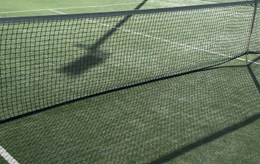 Yeşil tenis kortu boş. Yüksek kalite fotoğraf