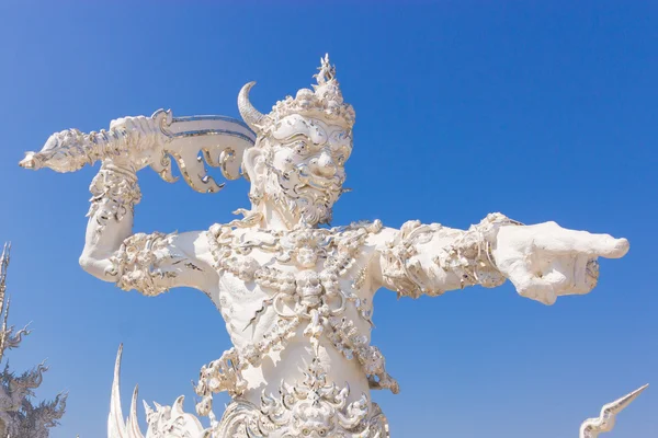 Wat rong khun, Thailand famous temple after earthquake — Stock Photo, Image
