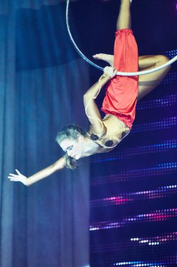 'Romantikler' sirk eğlence göstermek, 21 Şubat 2016 Minsk, Beyaz Rusya.