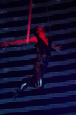 'Romantikler' sirk eğlence göstermek, 21 Şubat 2016 Minsk, Beyaz Rusya.