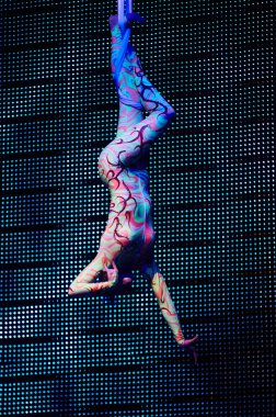 'Romantikler' sirk eğlence göstermek, 21 Şubat 2016 Minsk, Beyaz Rusya.