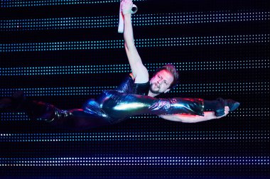 'Romantikler' sirk eğlence göstermek, 21 Şubat 2016 Minsk, Beyaz Rusya.