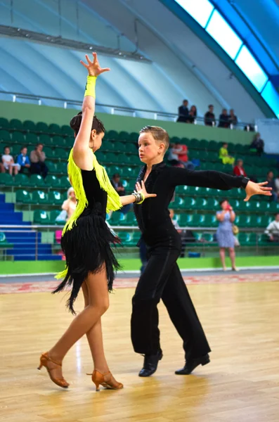 Dance Couple se apresenta no "Capital Lights" Championship — Fotografia de Stock